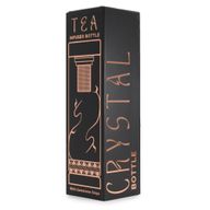 Láhev na Čaj z Křišťálového Skla - Rose Gold - Červený Jaspis