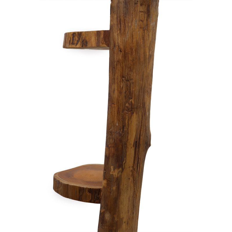 Přírodní Teakový Stojan s 3 Poličkami - 100cm