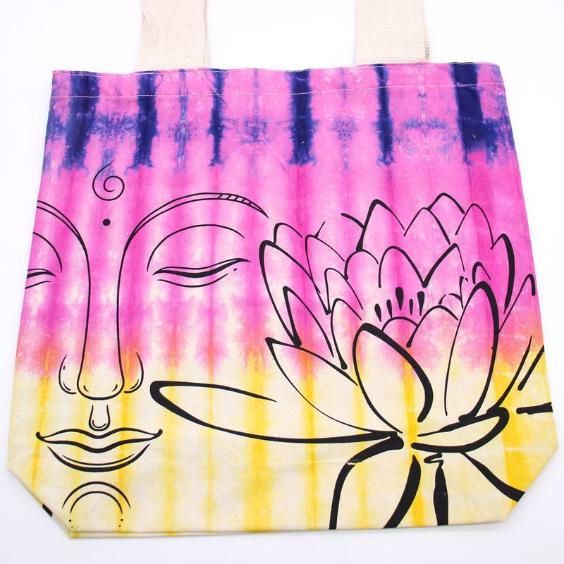 Bavlněná Taška (6oz) - 38x42x12cm - Vícebarevná - Přírodní Popruhy