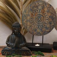 Buddha Feng Shui Set - Květ Mandala - Modrá