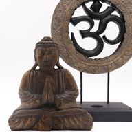 Buddha Feng Shui Set - Om - Šedá & Černá
