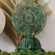 Buddha Feng Shui Set - Buddha Uzel - Zelená