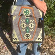 Kilim Festivalová Taška - Světle Šedá