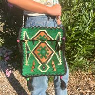 Kilim Festivalová Taška - Smaragdově Zelená