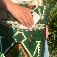Kilim Festivalová Taška - Smaragdově Zelená