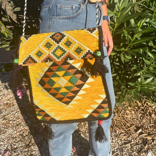 Kilim Festivalová Taška - Žlutá