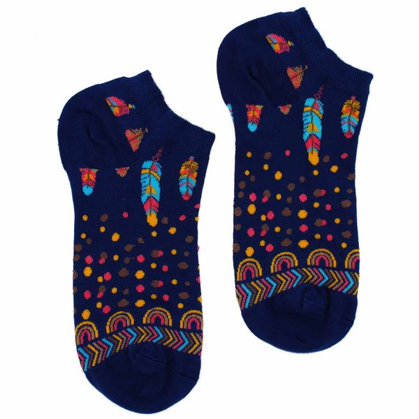 S/M Hop Hare Bambusové Ponožky - Nízké (36-40) - Indiánské Peří