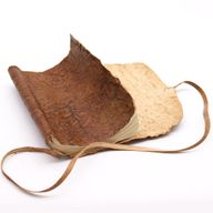 Cestovatelský Zápisník v Rolované Kůži - 96 Stran - Přírodní 21x15cm
