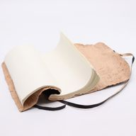 Cestovatelský Zápisník v Rolované Kůži - 96 Stran - Černý  21x15cm