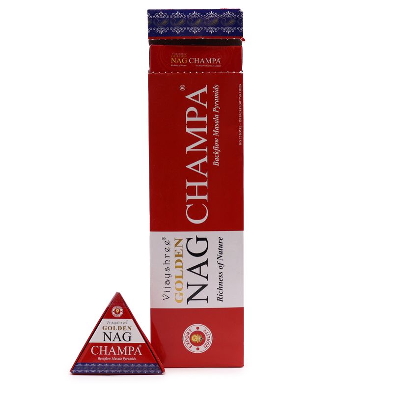 42g Jumbo Golden Nag - Champa Back Flow Vonné Kužely