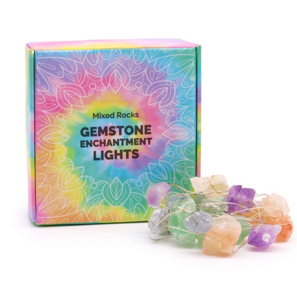 LED Světelný Řetěz s Drahými Kameny - Mix Kamenů