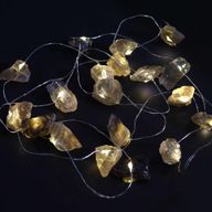 LED Světelný Řetěz s Drahými Kameny - Citrín