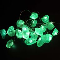 LED Světelný Řetěz s Drahými Kameny - Křišťálový Nefrit