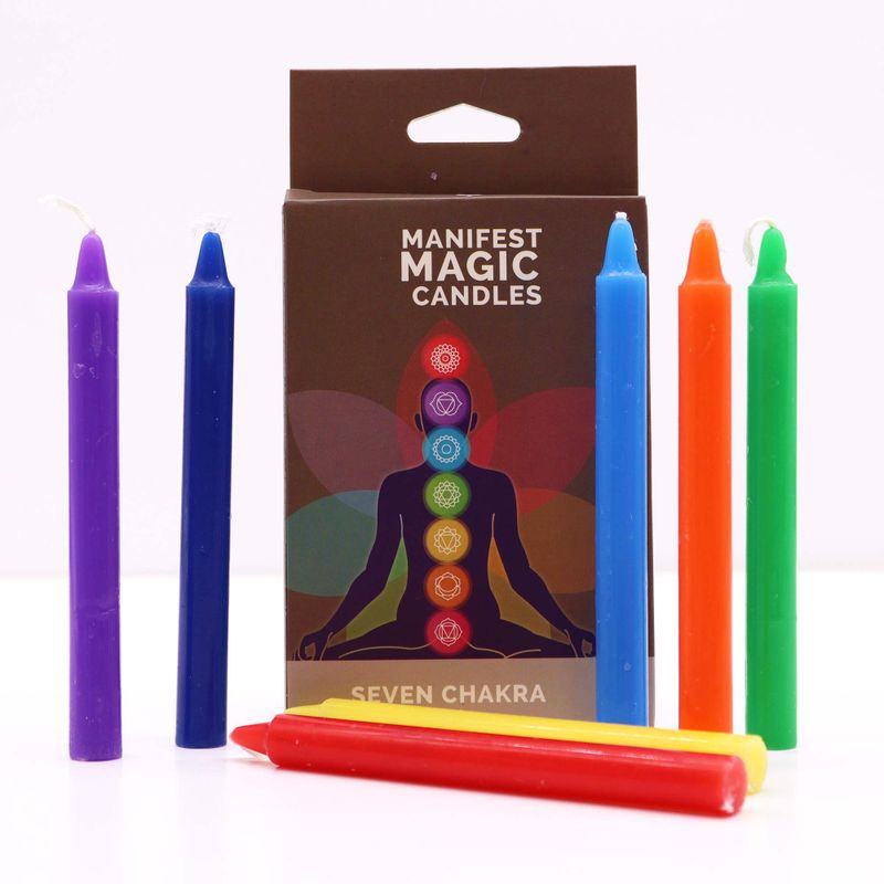 Esoterické Magické Svíčky (balení 7 kusů) - 7 Čaker