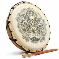 Hamsa Šamanistický Buben s Hůlkami - 30cm
