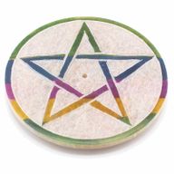 Oválný Stojan na Vonné Tyčinky - Pentagram - 8cm