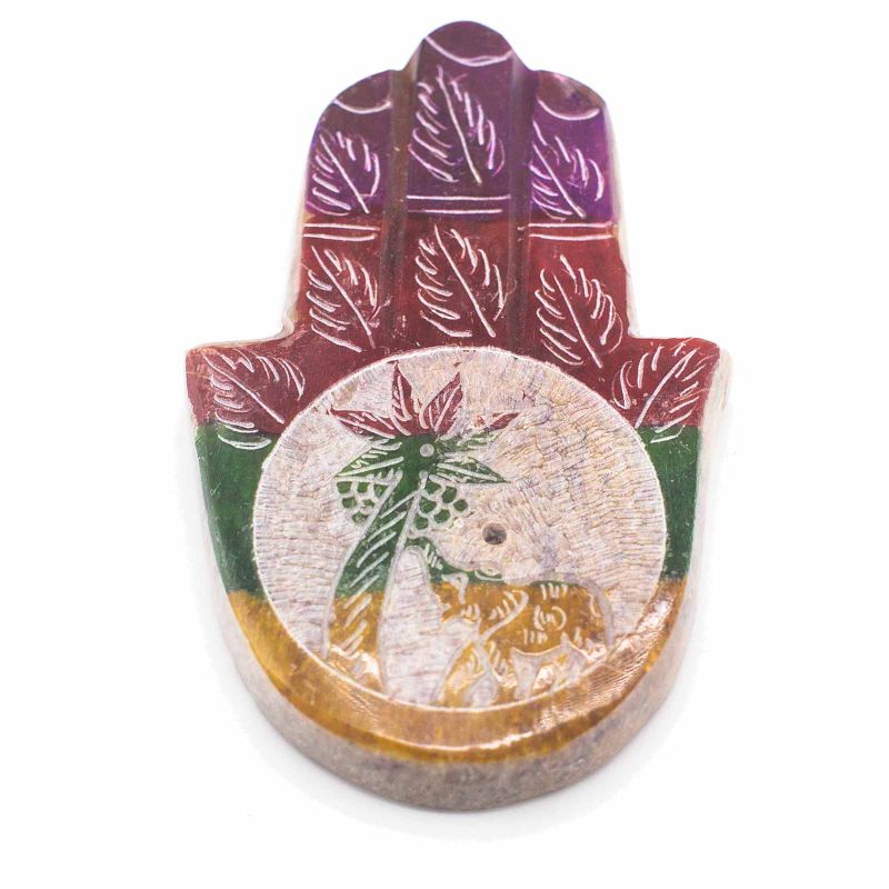 Hamsa Stojan na Vonné Tyčinky - Slon a Dlaň - 9x6cm