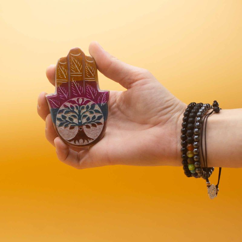 Hamsa Stojan na Vonné Tyčinky - Strom Života - 9x6cm