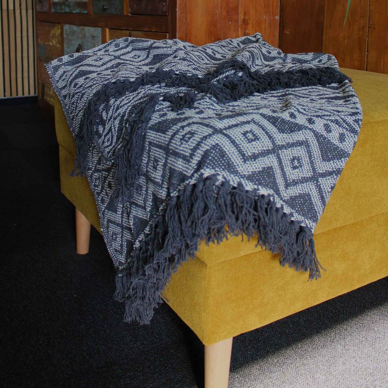 Boho Komfort Přehoz 125x150cm - Šedá Geometrie