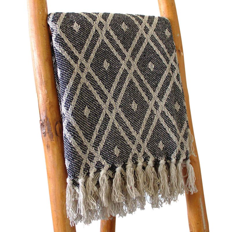Boho Komfort Přehoz 125x150cm - Černé a Béžové Regentství