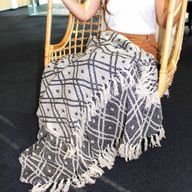 Boho Komfort Přehoz 125x150cm - Černé a Béžové Regentství