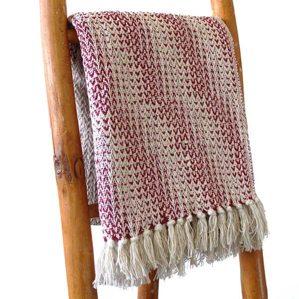 Boho Komfort Přehoz 125x150cm - Dvoubarevný Rubín