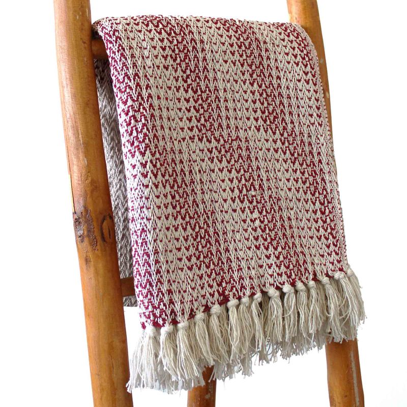 Boho Komfort Přehoz 125x150cm - Dvoubarevný Rubín