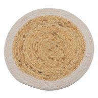 Přírodní Prostírání - Juta & Bavlna 30cm - Slonovinový Okraj