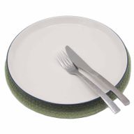 Přírodní Prostírání - Juta & Bavlna 30cm - Olivový Okraj