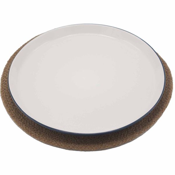Přírodní Prostírání - Juta & Bavlna 30cm - Přírodní Okraj