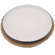 Přírodní Prostírání - Juta & Bavlna 30cm - Potisk Mandaly
