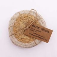 Přírodní Tácek - Juta & Bavlna 10cm (set 4) - Slonovinový Okraj