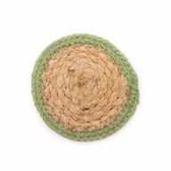 Přírodní Tácek - Juta & Bavlna 10cm (set 4) - Olivový Okraj