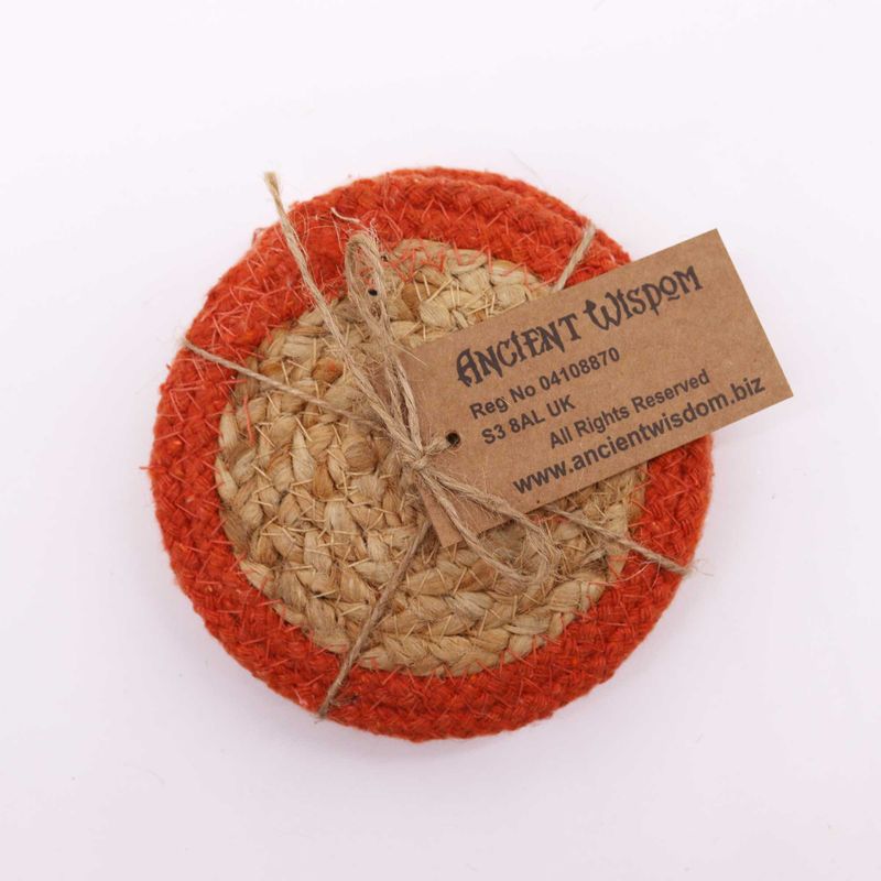 Přírodní Tácek - Juta & Bavlna 10cm (set 4) - Jílový Okraj