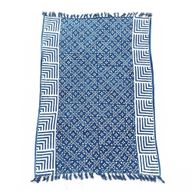 Ručně Vyráběný Indigový Přehoz - 170x120cm - Kasba Dlaždice
