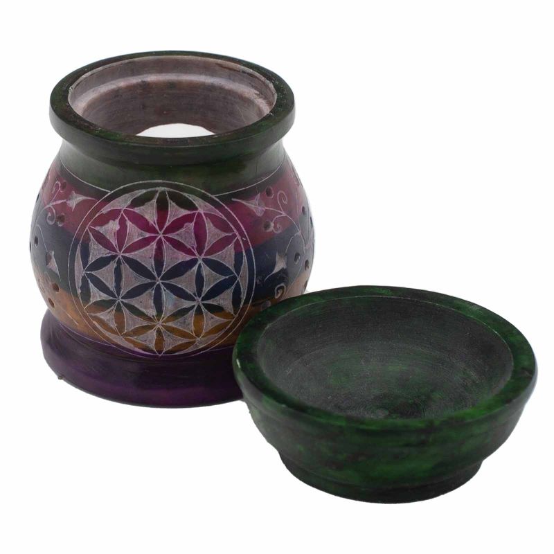 Mastková Aroma Lampa 10.5cm - Květ Života - 5 Barev