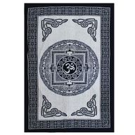 Single Bavlněný Přehoz na Postel / Stěnu - Mono - OM Mandala