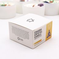 Čakrová Svíčka s Drahými Kameny - Solar Plexus Čakra