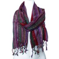 Indické Boho Šátky - 50x180cm - Náhodné Zelené