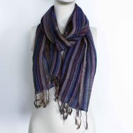 Indické Boho Šátky - 50x180cm - Náhodné Barvy se Zlatým Přešíváním