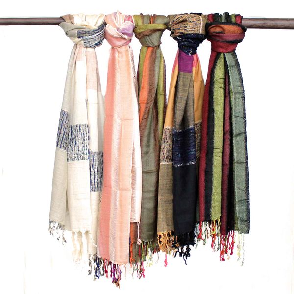 Velké Indické Boho Šátky - 75x180cm - Náhodné Zelené