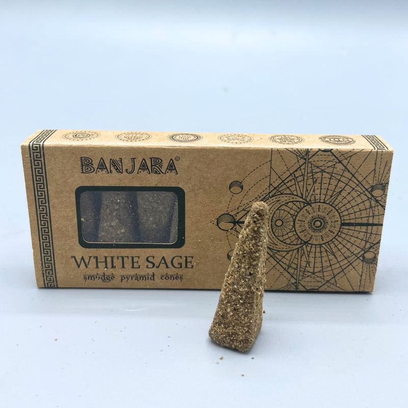 Banjara Pyramidové Kadidlo - Bílá šalvěj