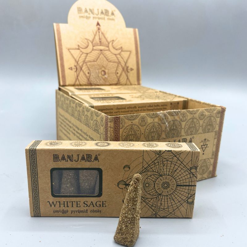 Banjara Pyramidové Kadidlo - Bílá šalvěj