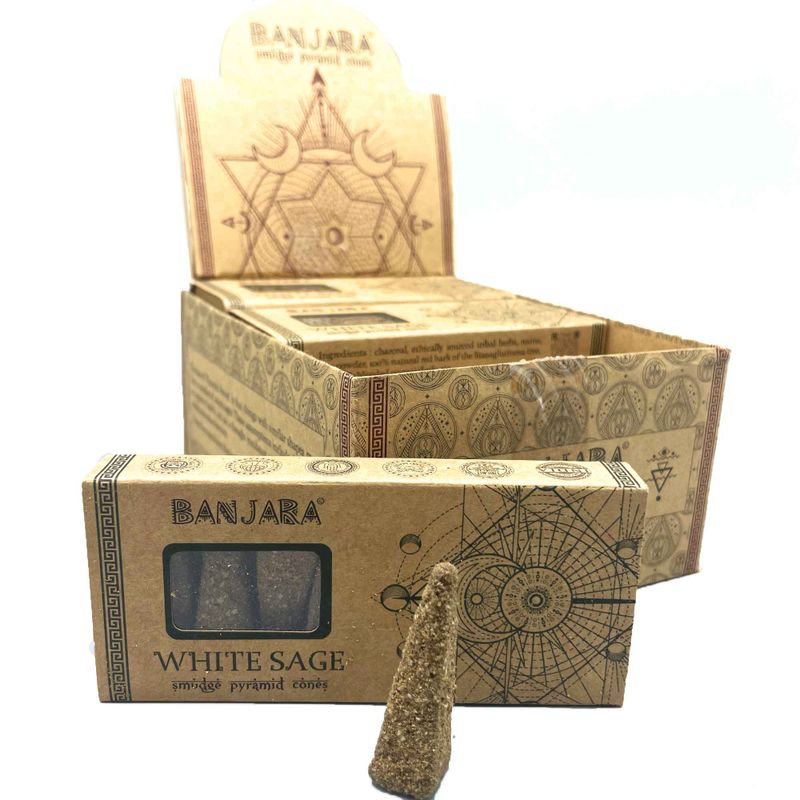 Banjara Pyramidové Kadidlo - Bílá šalvěj