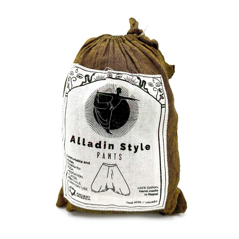Jógové a Festivalové Kalhoty - Himalájský Aladin Potisk - Oranžové