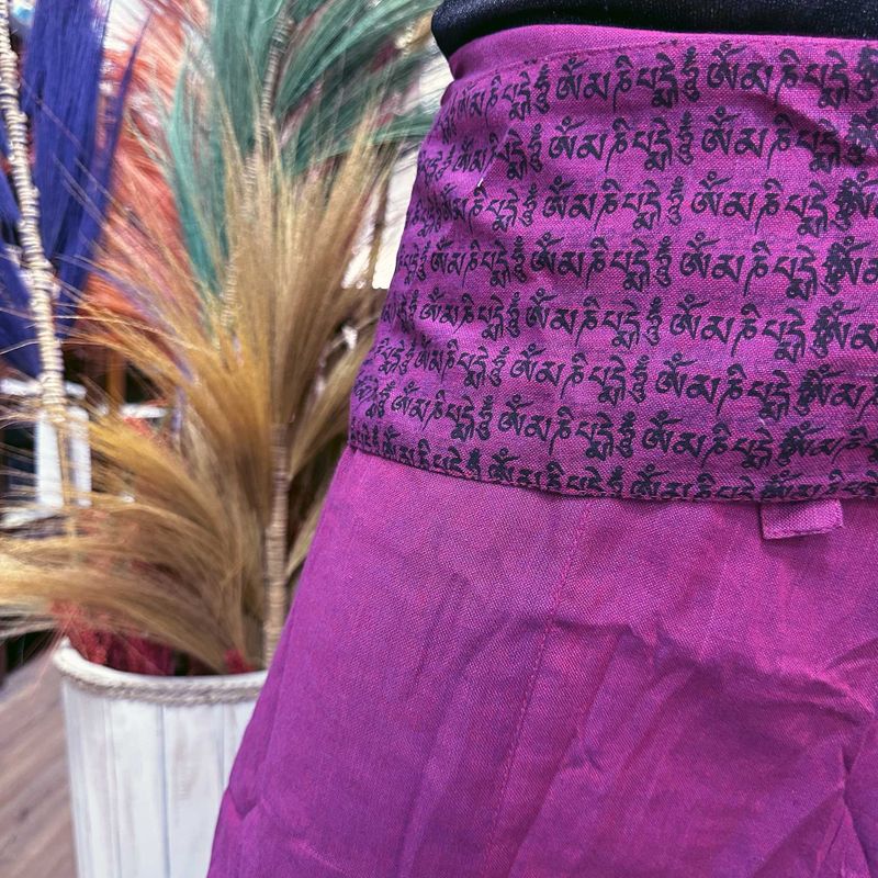 Jógové a Festivalové Kalhoty - Thai Fisherman Mandala Mantra - Fialové