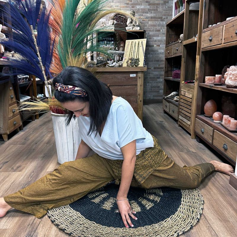 Jógové a Festivalové Kalhoty - Thai Fisherman Mandala Mantra - Oranžové