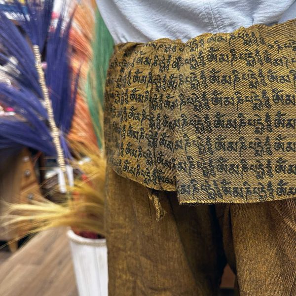 Jógové a Festivalové Kalhoty - Thai Fisherman Mandala Mantra - Oranžové