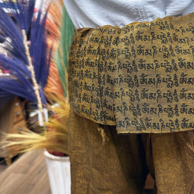 Jógové a Festivalové Kalhoty - Thai Fisherman Mandala Mantra - Oranžové