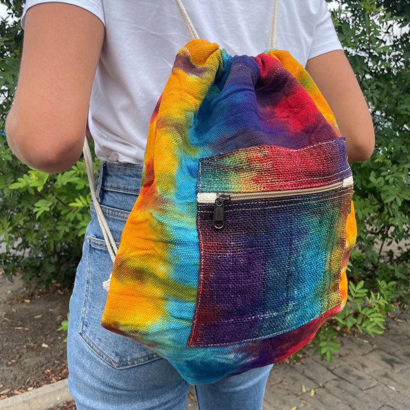 Tie Dye Konopná Taška přes Ramena